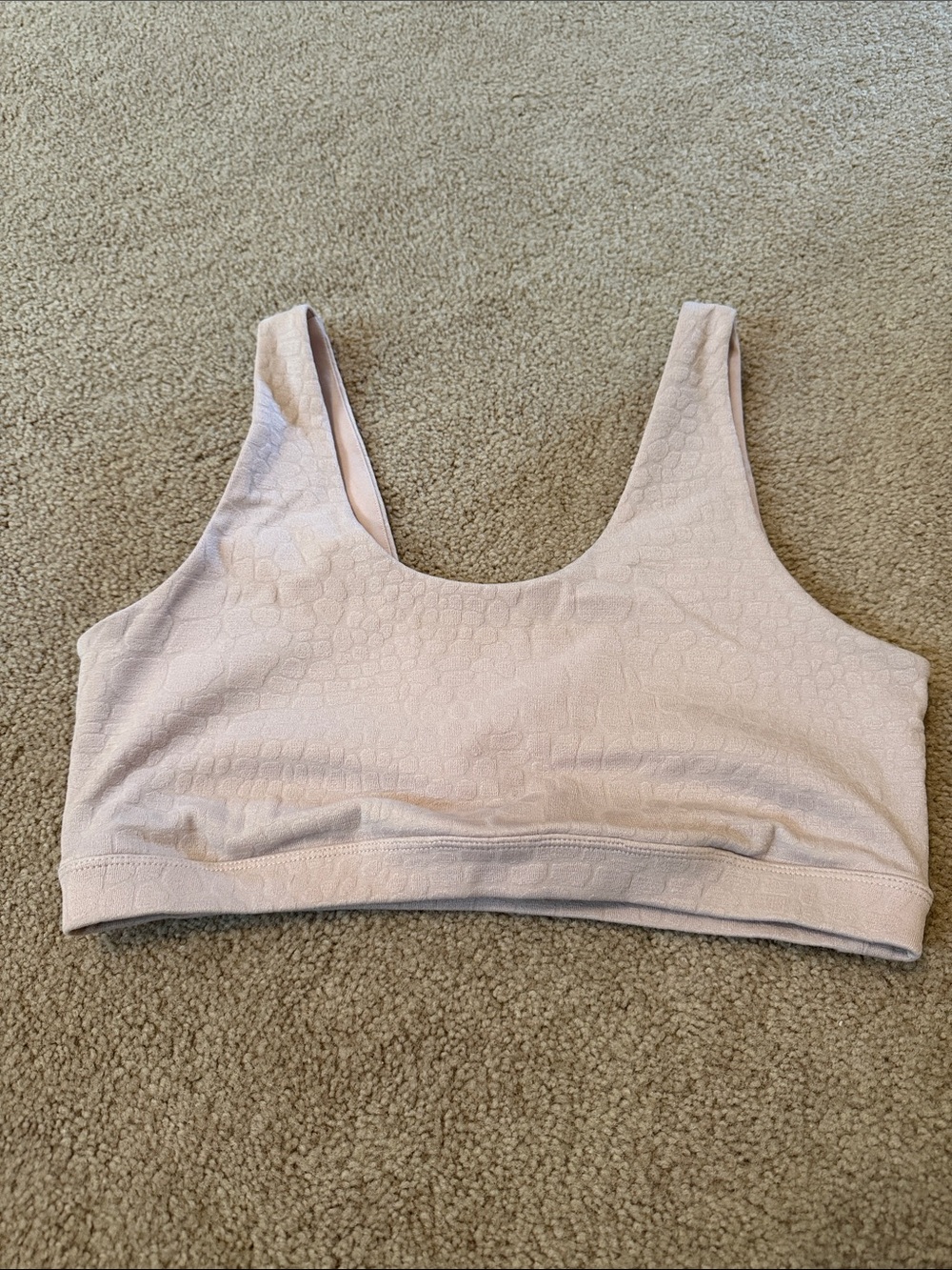 GAIAM Light Pink Textured Scoop Sports Bralette